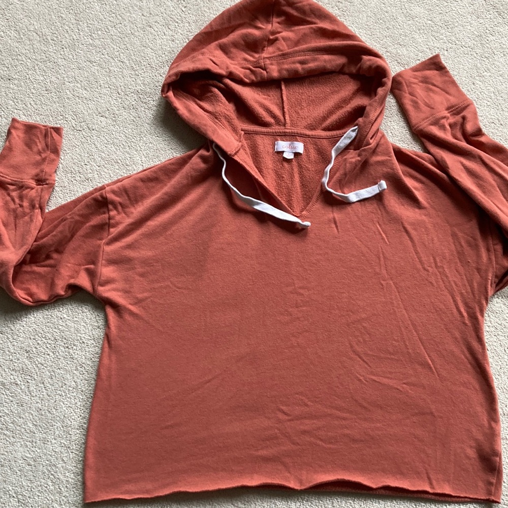 Colsie cropped hoodie (small) and jogger with pockets (xs), Dusty rose colour